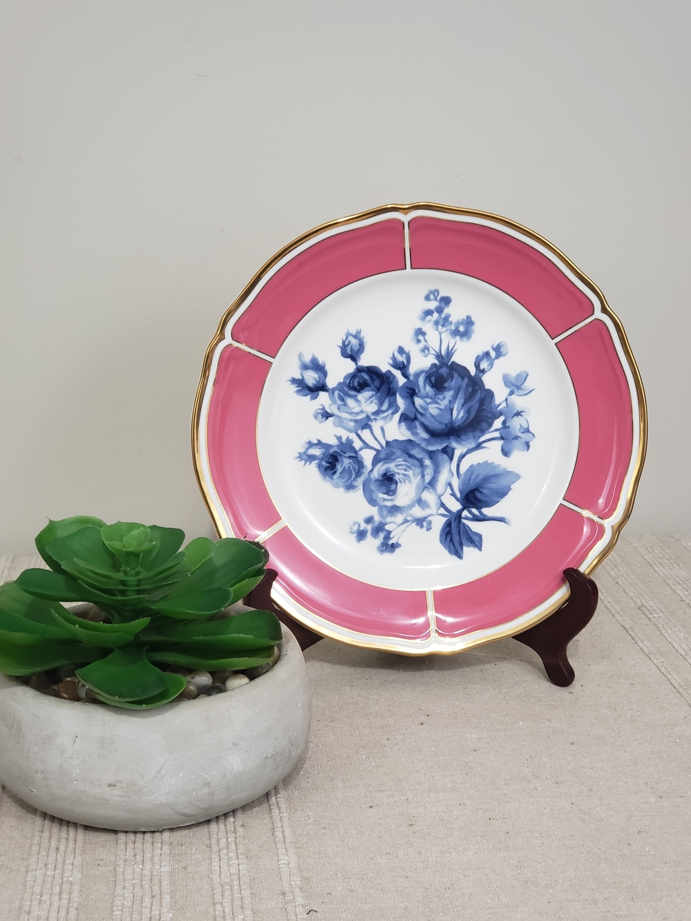 Vintage Lauren Ralph Lauren Lattice Floral Chinoiserie Salad Plate